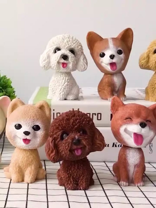 Cute doll decorations , resin bobblehead dogs, creative cute